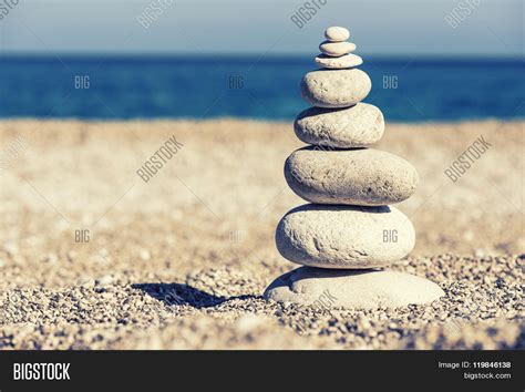 Beautiful Pebble Stack Image And Photo Free Trial Bigstock