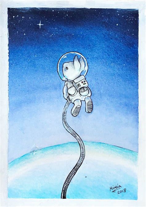 Astronaut Bunny By Mireiamoon On Deviantart Rabbit Illustration