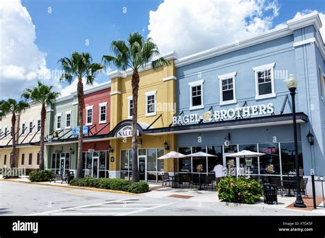 Port St Lucie Florida Saint Tradition Square Shopping Small Stock