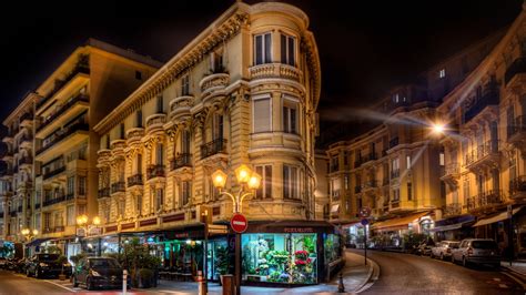 Fond Décran Paysage Urbain Nuit Soir Métropole Monaco Place