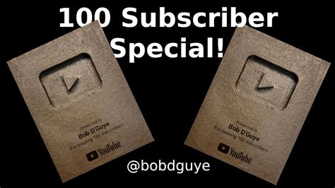100 Subscriber Special New Custom Playbutton Youtube