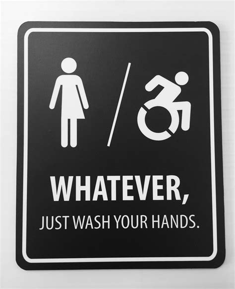 Restroom Bathroom Sign Gender Neutral Unisex Men S Etsy