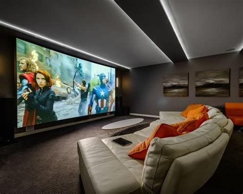 Nice Exemplos De Decoração De Home Theaters Em Ambientes Sala De Cine
