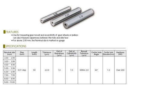 Ichiban Precision Sdn Bhd Sk Sk Steel Pin Gauges Ac Master Pin Gauge
