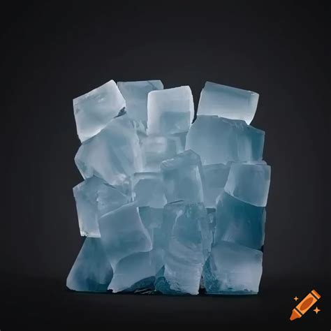 2d Ice Block Wall In A Game Art Style