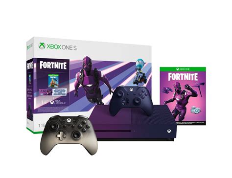 Microsoft Xbox One S 1tb Fortnite Gradient Purple Special Edition Console Bundle With Extra