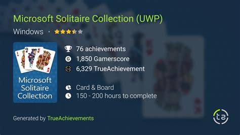 Microsoft Solitaire Collection Uwp Achievements Trueachievements