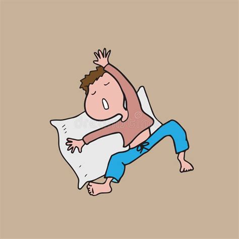 Cartoon Little Boy Sleeping Pillow Stock Illustrations 626 Cartoon