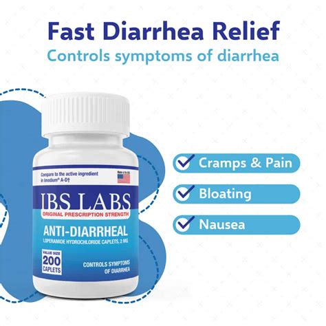 Ibs Labs Anti Diarrheal Loperamide Hci Caplets 2mg 200 Ct