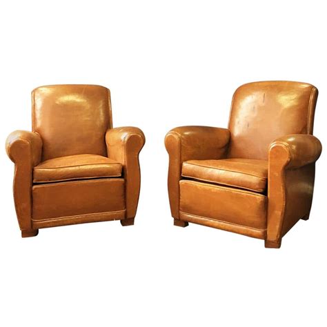 1930s Vintage French Art Deco Club Chairs A Pair At 1stdibs