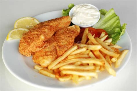 Fish And Chips In A Plate Stock Image Image Of Crusine 5821145