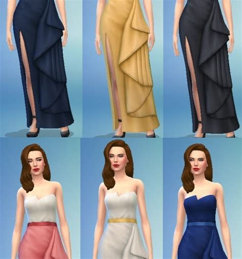 Theninthwavesims The Sims 4 Unlocked Get Famous Split Dress