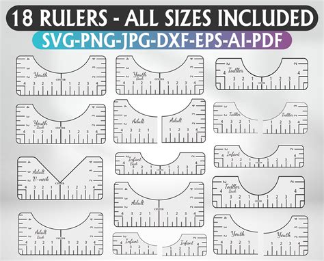 Tshirt Ruler Svg Bundle T Shirt Alignment Tool Svg Tshirt Etsy