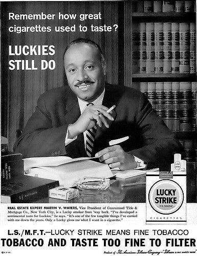 Martin Waters For Lucky Strike Cigarettes Advertisement Ebony