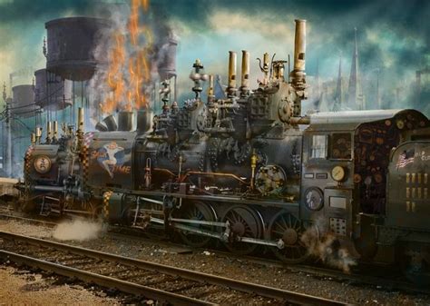 Steampunk Trains Artwork Visit Darkladder Deviantart Com Train
