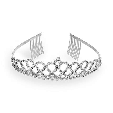 crystal allure tiara headband women s white bridal veils and headpieces veil headpiece