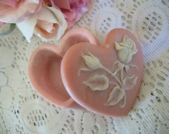 Ring Box Porcelain Covered Storage Heart By SpringJewelryThings