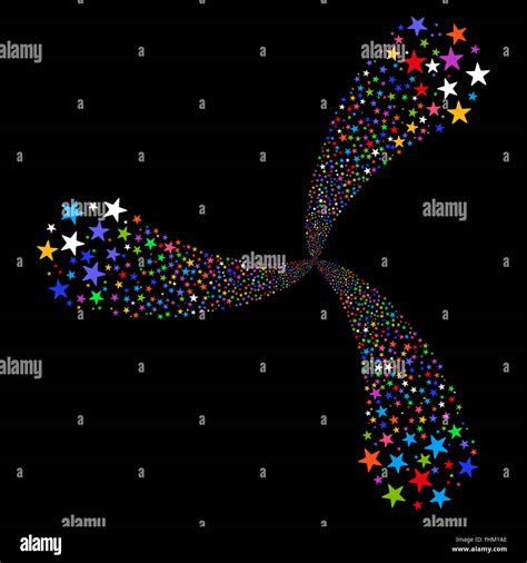 Star Salute Swirl With Three Petals Stock Photo Alamy