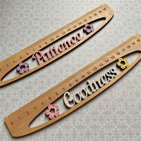 Personalized Wood Ruler With Name Etsy