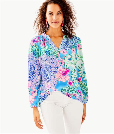 The Elsa Top Blouses And Silk Tops Lilly Pulitzer