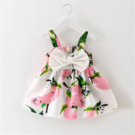 Infant Baby Clothes Brand Design Sleeveless Print Bow