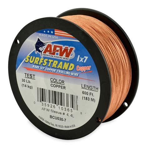 Afw Surfstrand Bare 1x7 Copper Trolling Wire 600 Feet