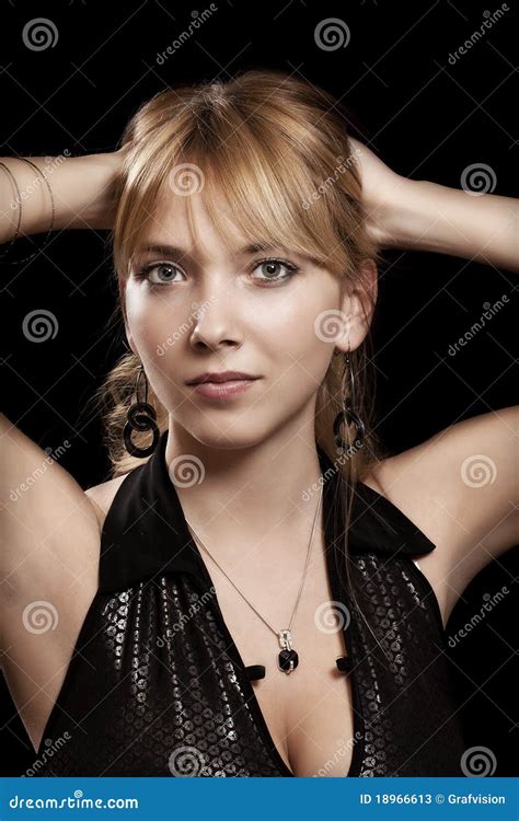 Seductive Blond Woman Stock Image Image Of Model Hair 18966613
