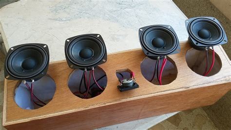 If you have a stereo speaker, you might want to make a separate stand for each of them. DIY Center Speaker, 2 Way Crossover Build and 4 Speaker Wiring - YouTube