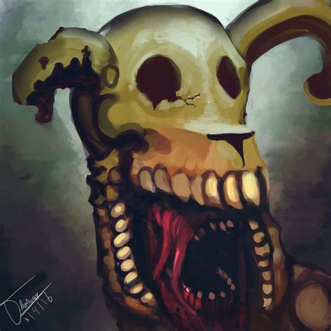 Springtrap is a tattered, formerly yellow springlock animatronic rabbit with olive green tints, notably on his stomach and ear insides. Springtrap Portrait -by- OTKMan1995 -on- DeviantArt | Art ...