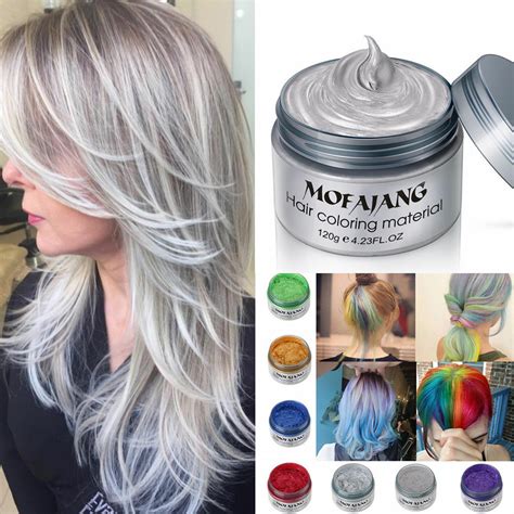Temporary hair color spray is a fun way to dye your hair crazy, bright colors. Unisex DIY Hair Color Wax Mud Dye Cream Temporary Modeling ...