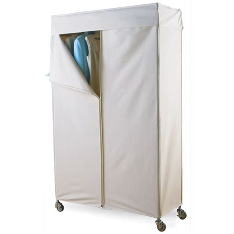 Intermetro Garment Rack With Cotton Canvas Cover The Container Store