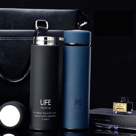 high quality male vacuum thermos cups and mugs stainless steel insulated mug with tea infuser