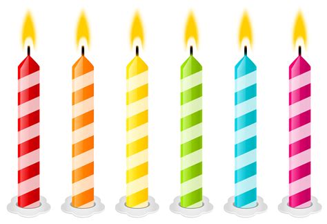 Birthday Cake Candle Clip Art Birthday Candles PNG Vector Clipart