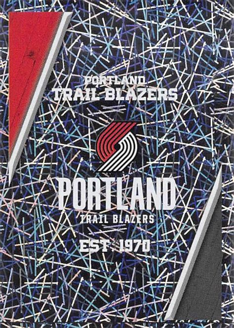 2018 19 Panini Nba Stickers 348 Portland Trail Blazers Logo Foil Portland Trail