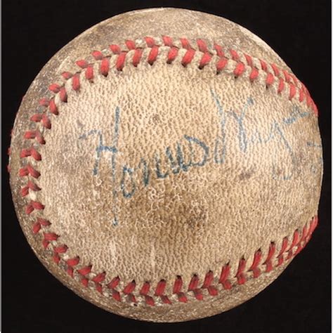 Honus Wagner Signed Baseball Signed By 4 With Al Lopez Honus Wagner Maurice Van Robays