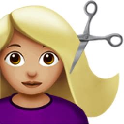 There are one emojis tagged 'haircut' in the standard unicode emoji list. 💇🏼 Popular - Woman Getting Haircut: Medium-Light Skin Tone