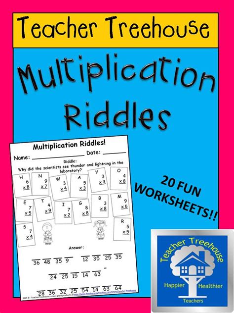 Multiplication Riddles Fun Printable Worksheets By Yvi Tpt