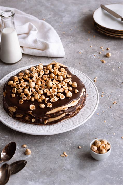 Chocolate Hazelnut Crepe Cake Recipe Foods By Marta