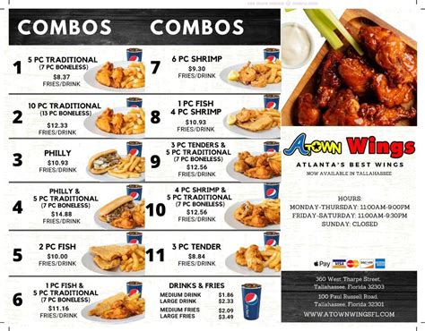 Online Menu Of A Town Wings Restaurant Tallahassee Florida Zmenu