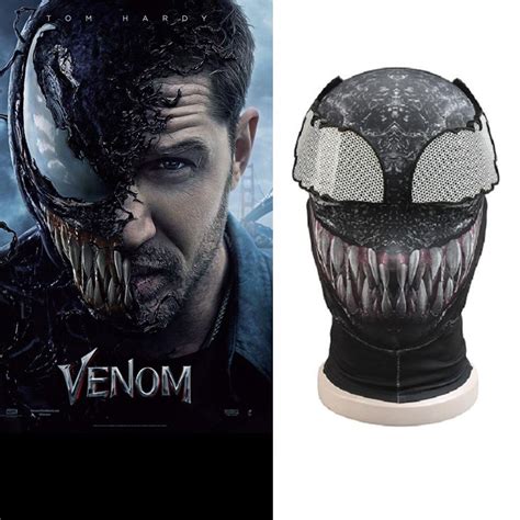 Spider Man The Venom Mask Cosplay Edward Brock Dark Costume Headwear Prop Superhero Venom Helmet
