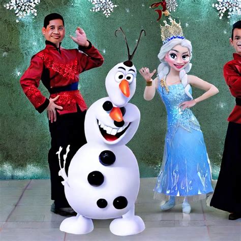Stabilityai Stable Diffusion Pencak Silat Anna Frozen Olaf Disney