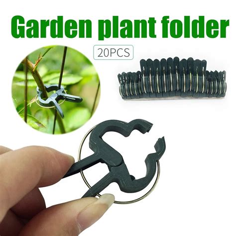 20pcs Reusable Plastic Plant Support Clips For Types Plants Hanging