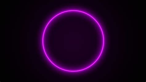 Stock Video Clip Of Abstract Neon Circle Loop Purple