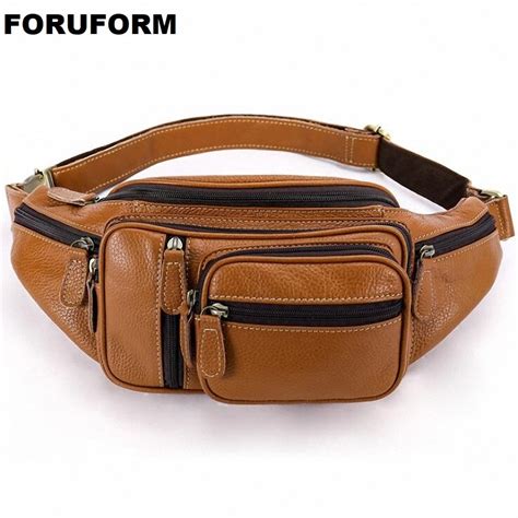 Genuine Leather Waist Packs Fanny Pack Belt Bag Phone Pouch Bags Travel