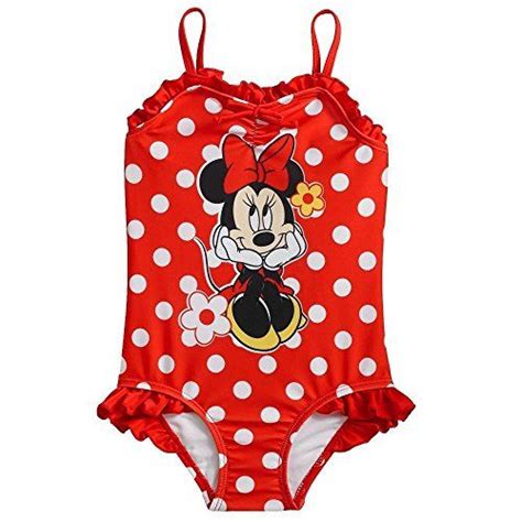infant girls disney minnie mouse swimsuit size 18 month red white dots c