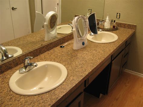 Being an interior designer, i would imply the importance of a focal point and how the focal. Taking Off an Old Bathroom Laminate Countertop and ...