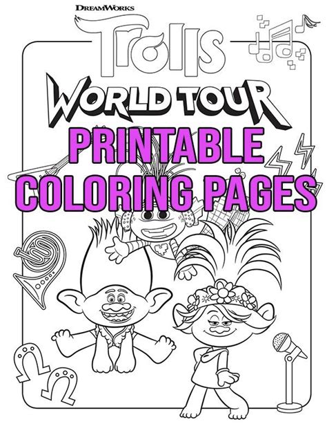 By best coloring pagesapril 25th 2019. Free Printable Trolls World Tour Coloring Pages ...