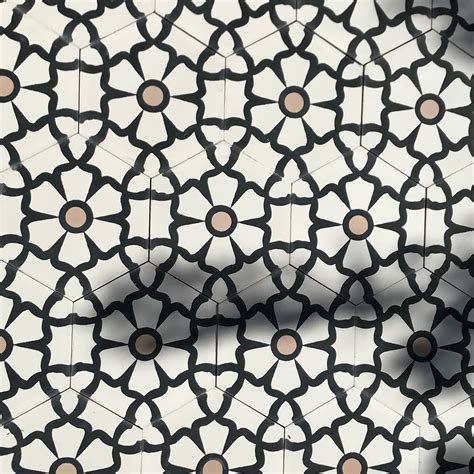 Black And White Encaustic Floor Tiles Beautiful Bathrooms With Black