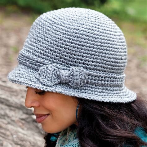 Caron Elegant Hat Pattern Yarnspirations Crochet Adult Hat Bonnet