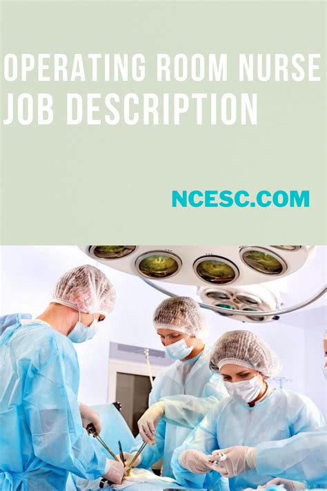 Operating Room Nurse Job Description What Is The Role